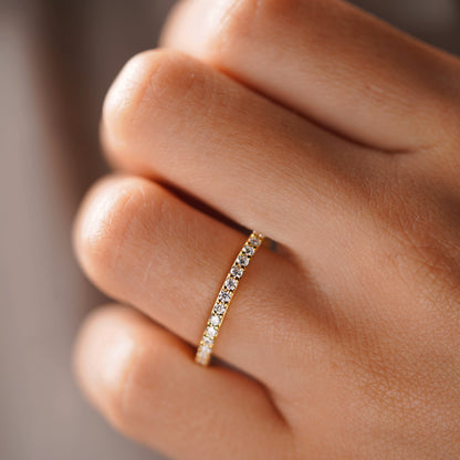 0.59 TCW Round Lab-Grown Diamond Full Eternity Wedding Band
