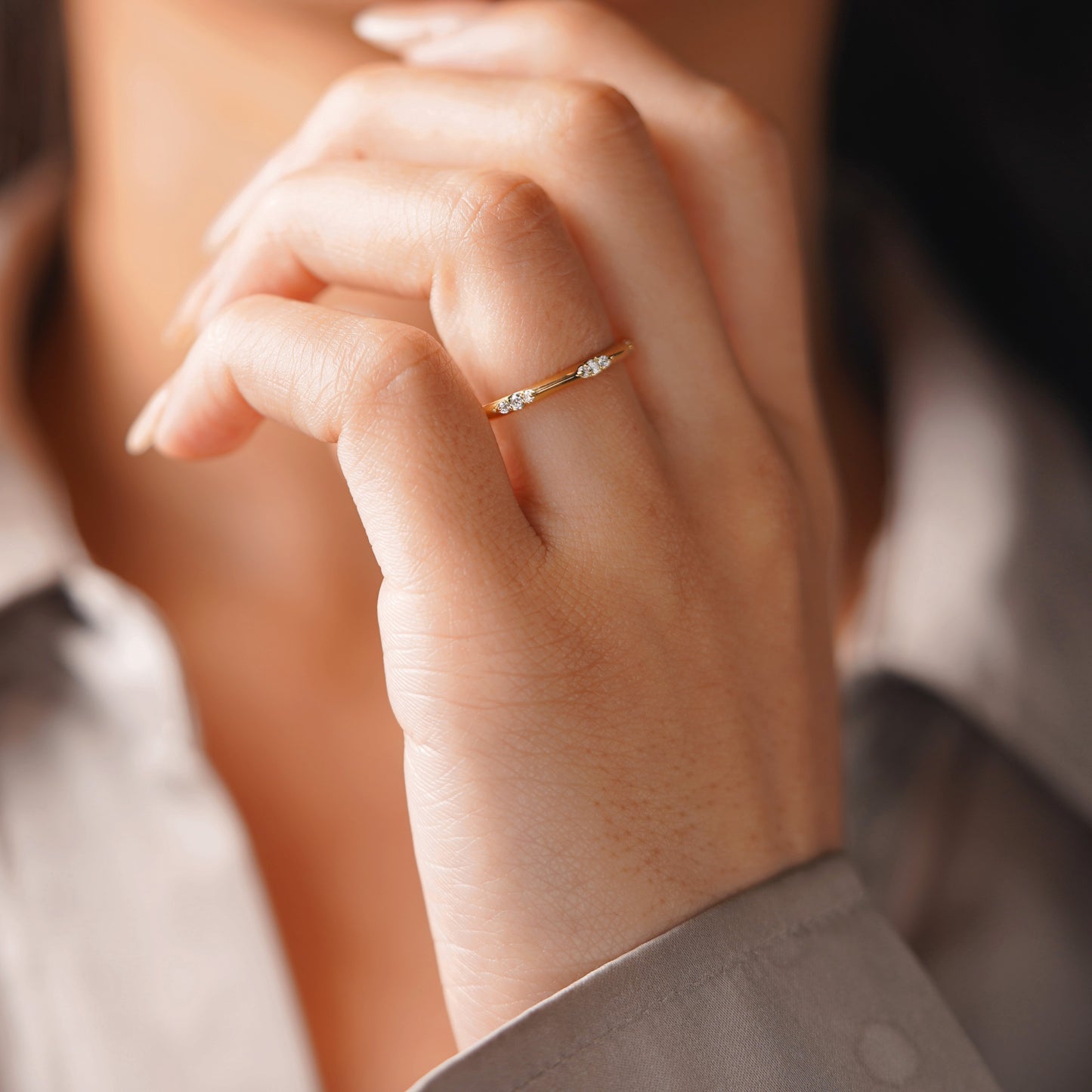 0.09 TCW Round Lab-Grown Diamond Flush Setting Wedding Band
