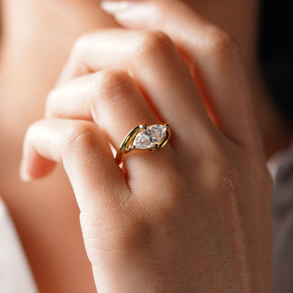 Marquise Cut Solitaire Lab-Grown Diamond Engagement Ring