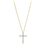 0.22 TCW Round Lab-Grown Diamond Cross Necklace 2