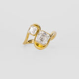 2.06 TCW Asscher Cut Toi Et Moi Lab-Grown Diamond Engagement Ring