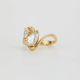1.37 TCW Pear Cut Toi Et Moi Lab-Grown Diamond Engagement Ring