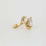 1.37 TCW Pear Cut Toi Et Moi Lab-Grown Diamond Engagement Ring