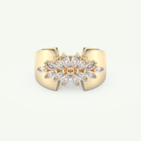 0.50 TCW Marquise Cut Lab-Grown Diamond Wedding Band