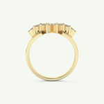 0.50 TCW Marquise Cut Lab-Grown Diamond Wedding Band 5