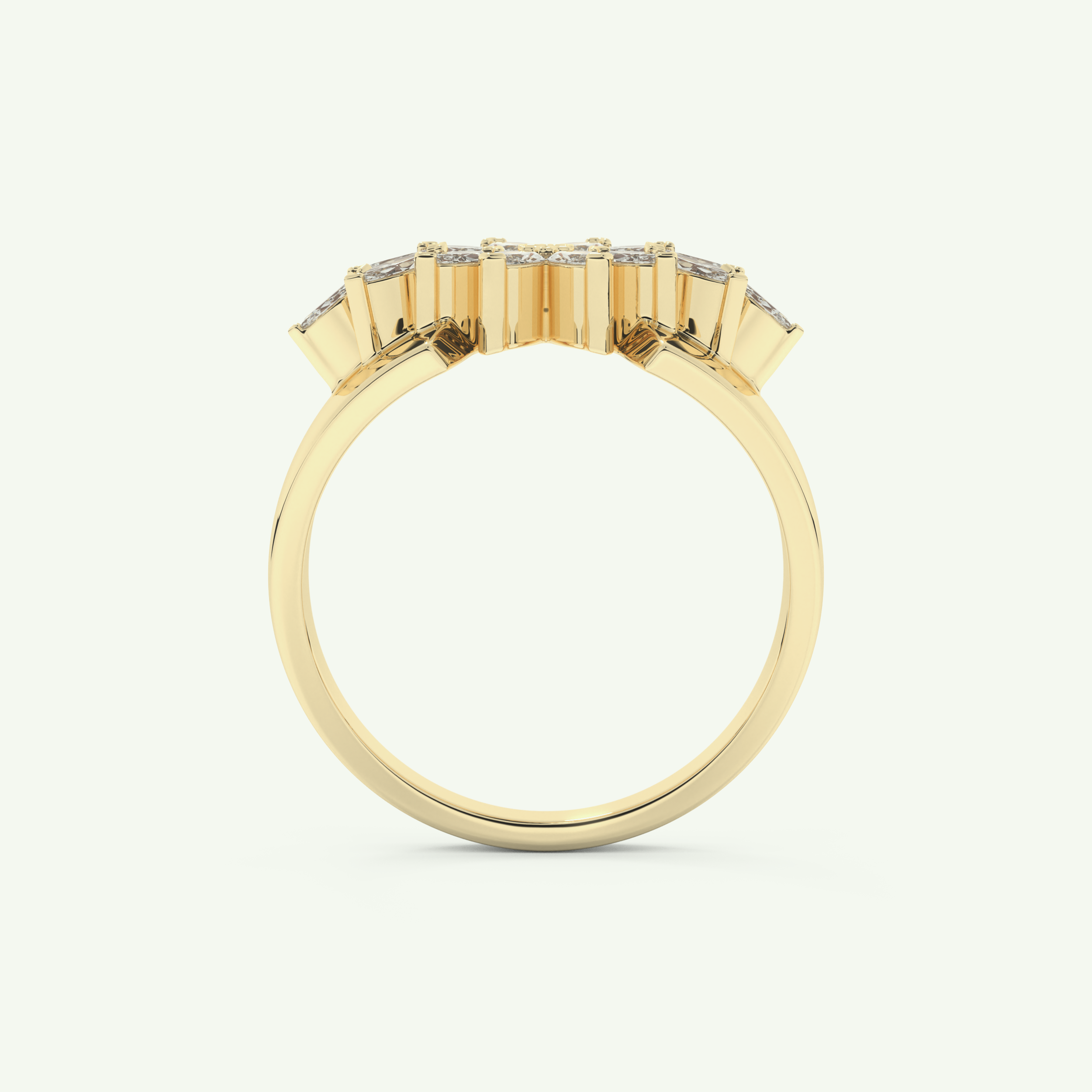 0.50 TCW Marquise Cut Lab-Grown Diamond Wedding Band 5