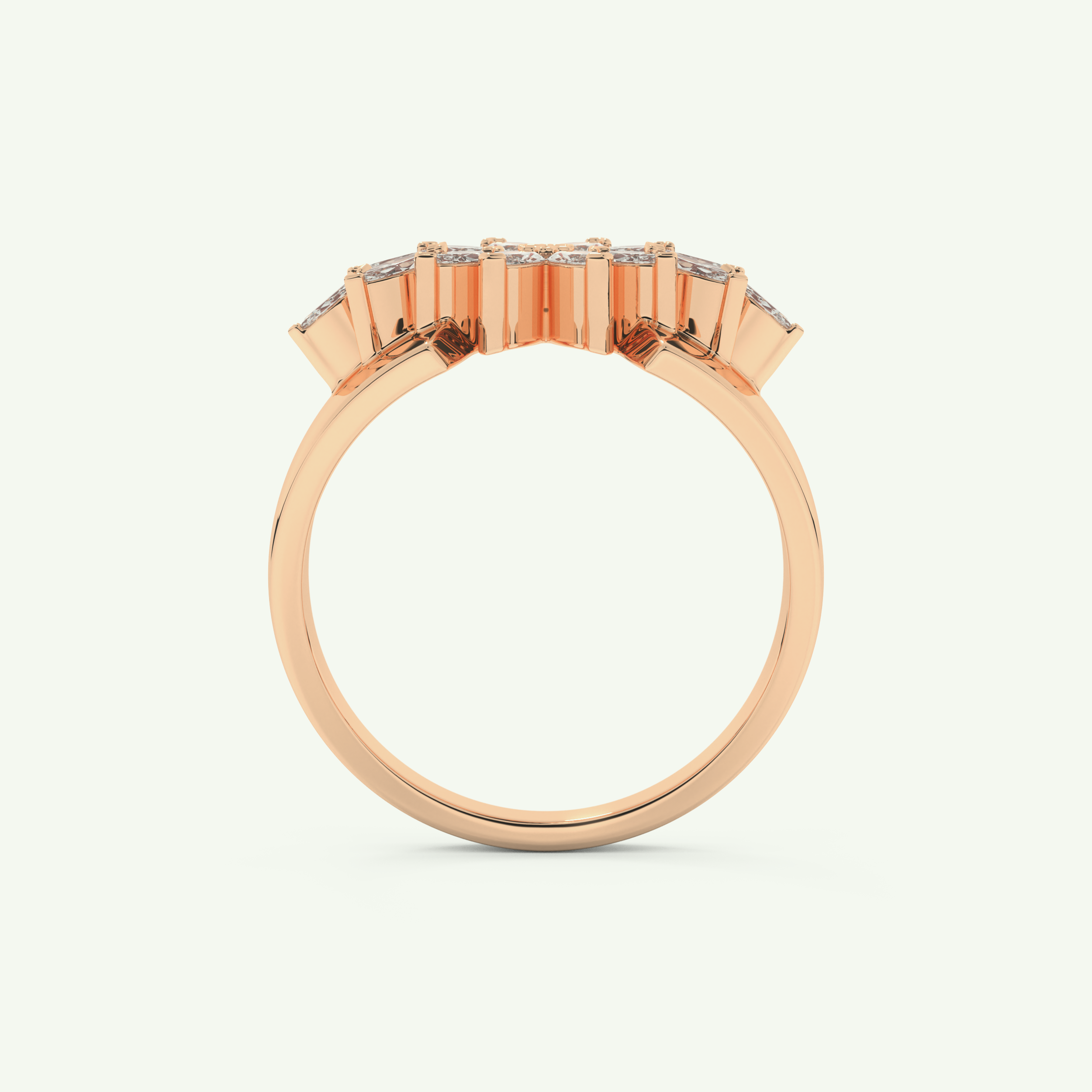 0.50 TCW Marquise Cut Lab-Grown Diamond Wedding Band 11