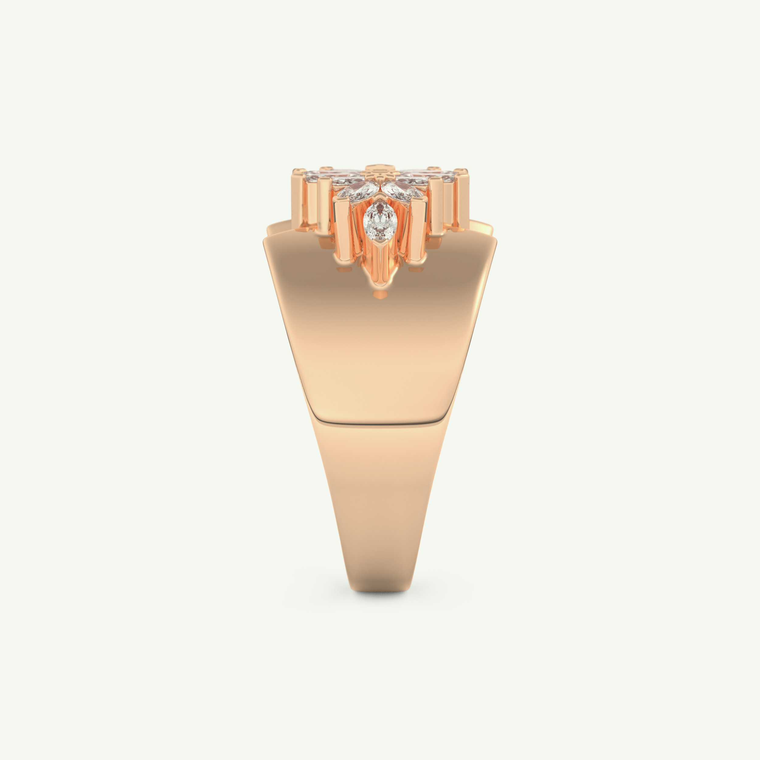 0.50 TCW Marquise Cut Lab-Grown Diamond Wedding Band 12