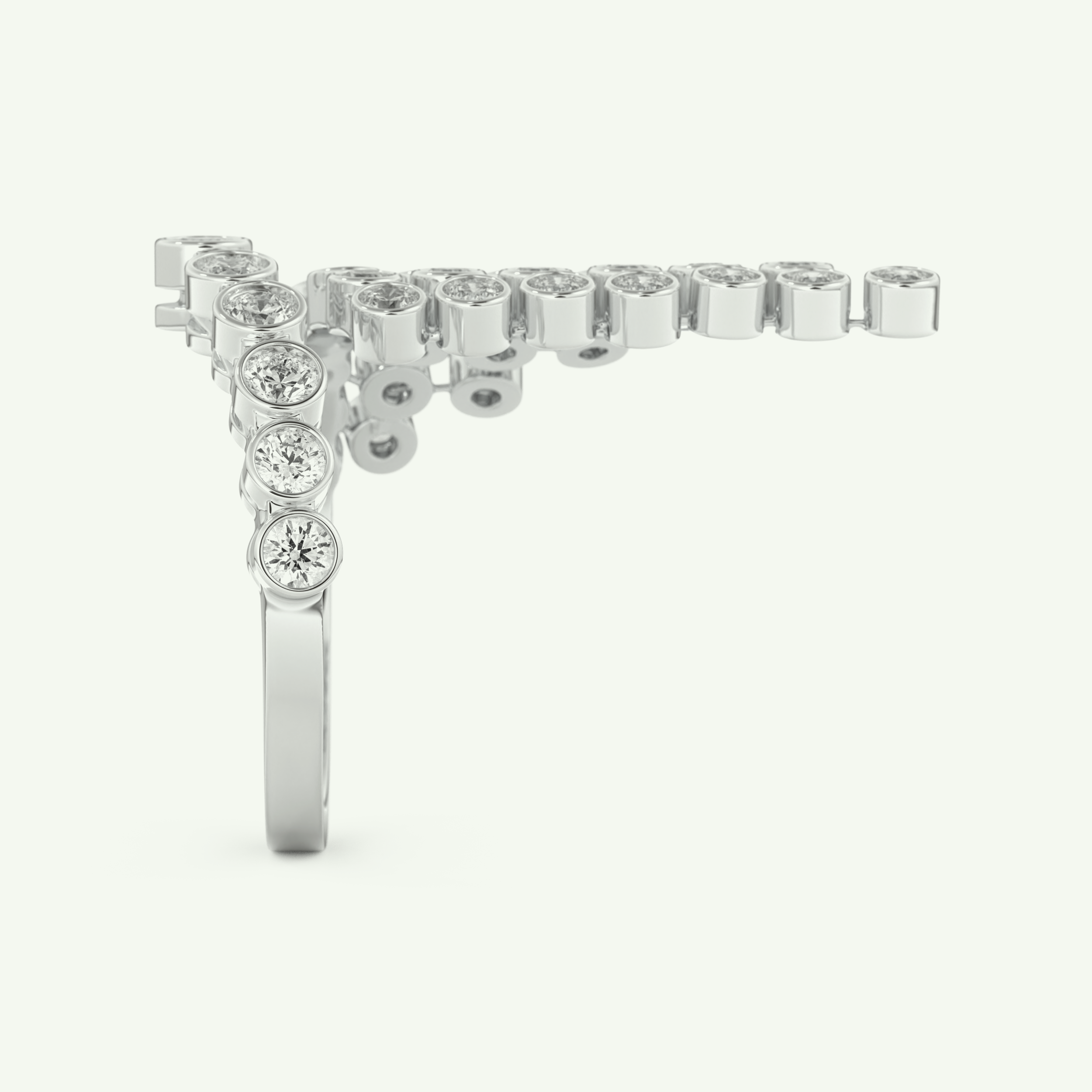 0.34 TCW Round Cut Lab-Grown Diamond Wedding Band 18