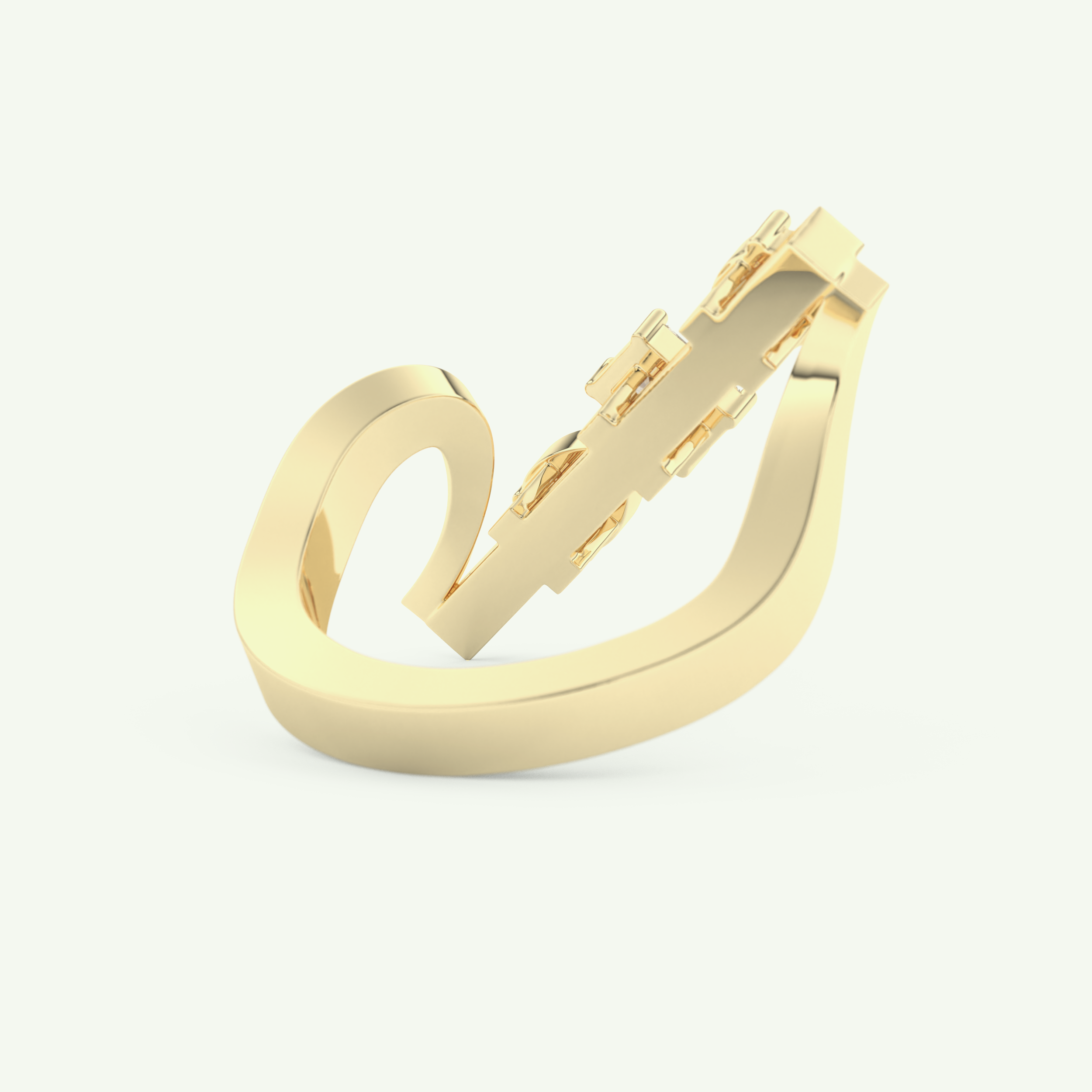 0.26 CT Emerald Cut Lab-Grown Diamond Engagement Ring 3