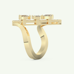 0.26 CT Emerald Cut Lab-Grown Diamond Engagement Ring 4