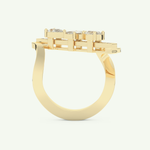 0.26 CT Emerald Cut Lab-Grown Diamond Engagement Ring 5