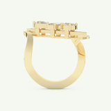 0.26 CT Emerald Cut Lab-Grown Diamond Engagement Ring 5