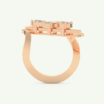 0.26 CT Emerald Cut Lab-Grown Diamond Engagement Ring 11