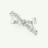 0.26 CT Emerald Cut Lab-Grown Diamond Engagement Ring 13