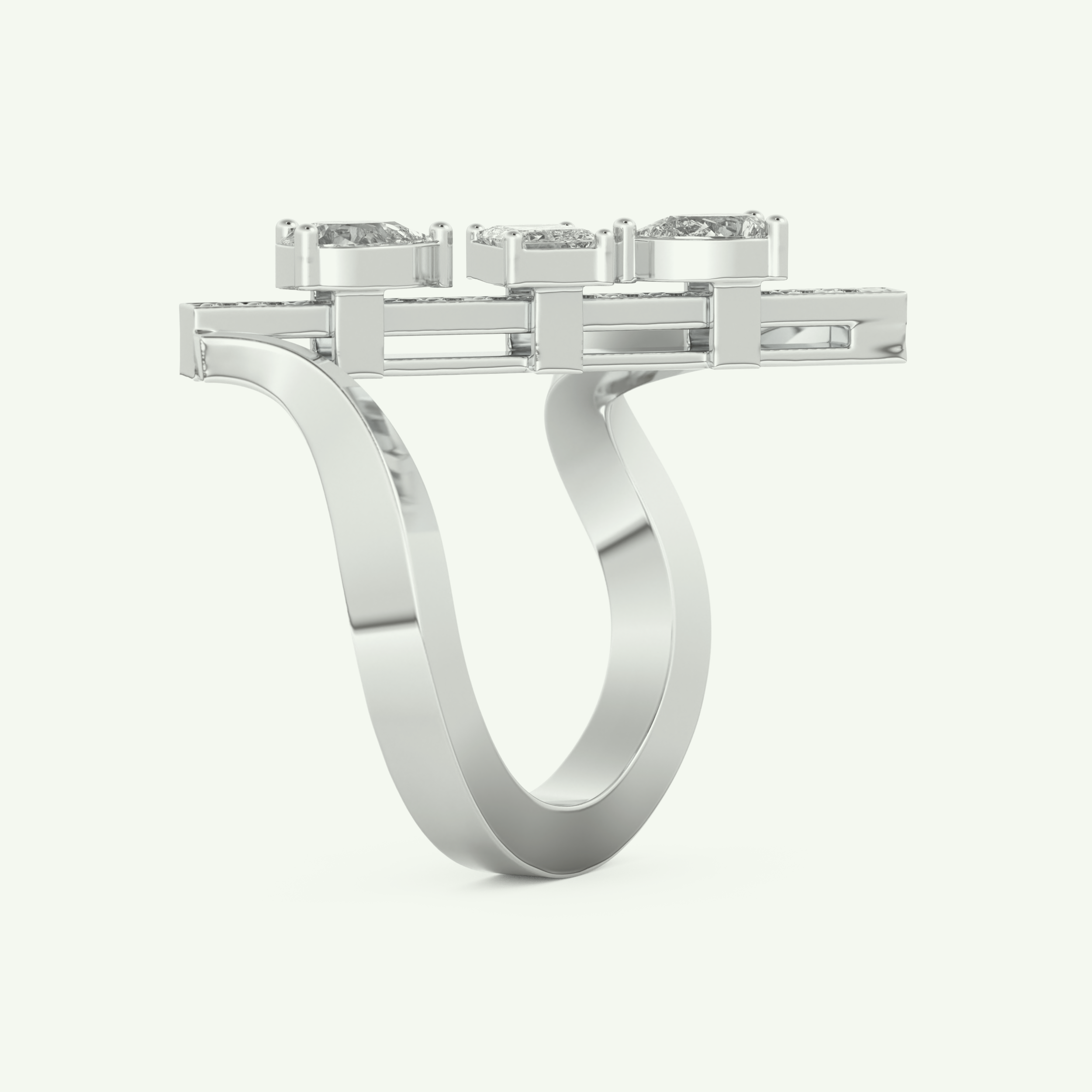 0.26 CT Emerald Cut Lab-Grown Diamond Engagement Ring 16