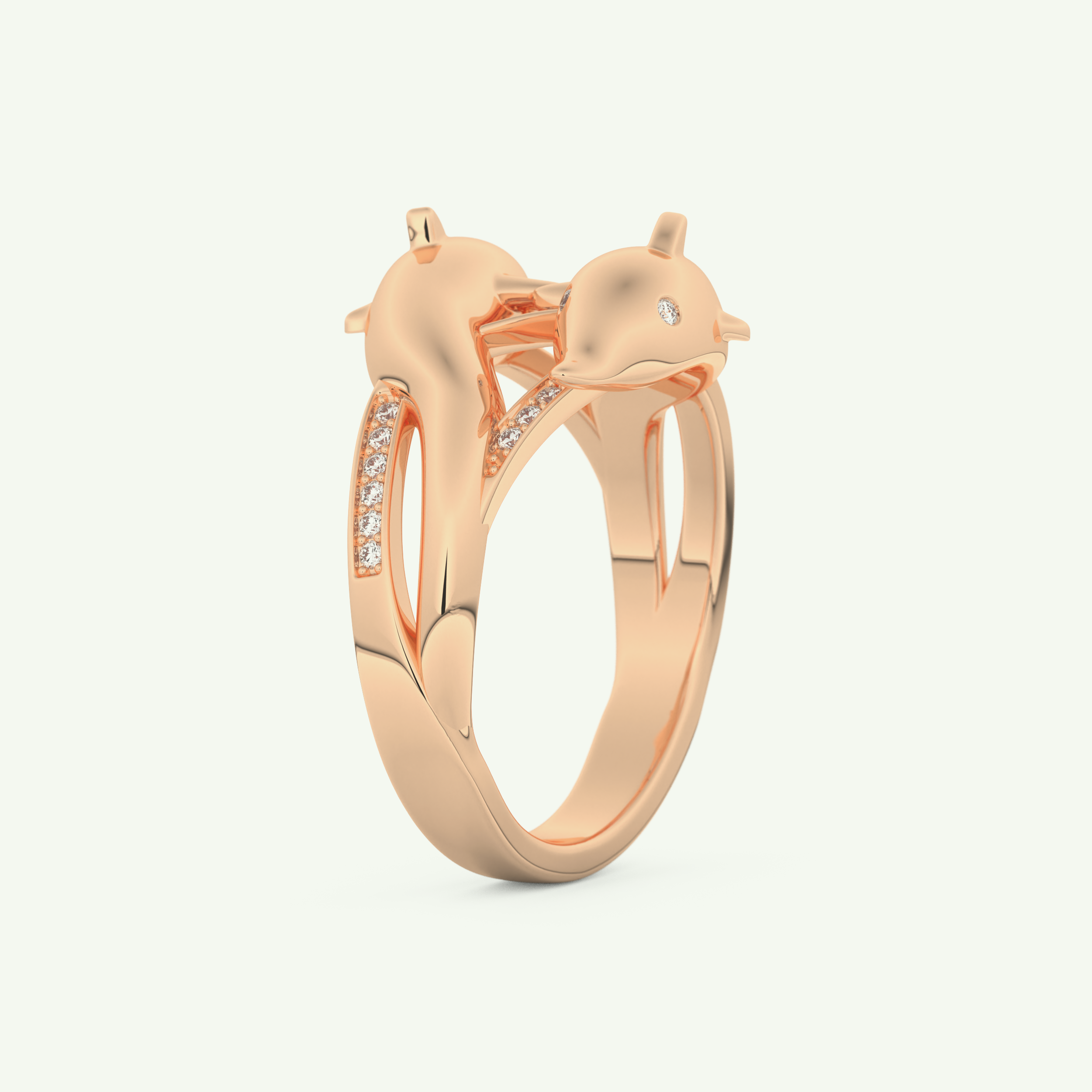 0.11 CT Round Cut Lab-Grown Diamond Wedding Band 10