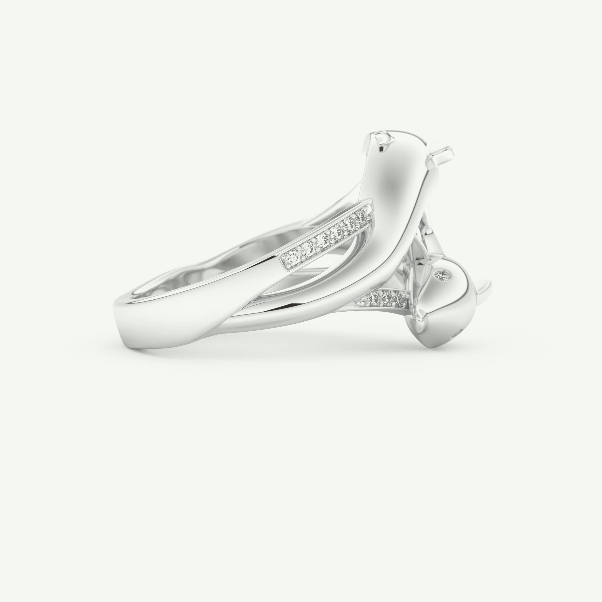 0.11 CT Round Cut Lab-Grown Diamond Wedding Band 14
