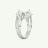 0.11 CT Round Cut Lab-Grown Diamond Wedding Band 16