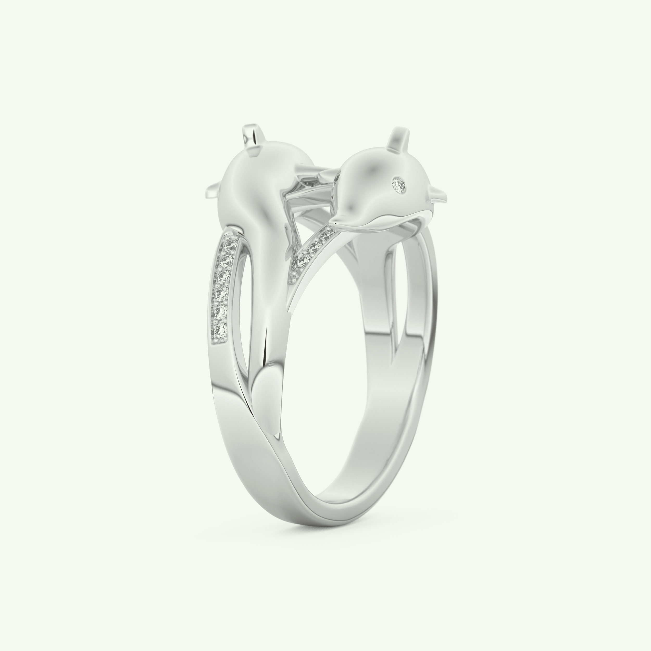 0.11 CT Round Cut Lab-Grown Diamond Wedding Band 16