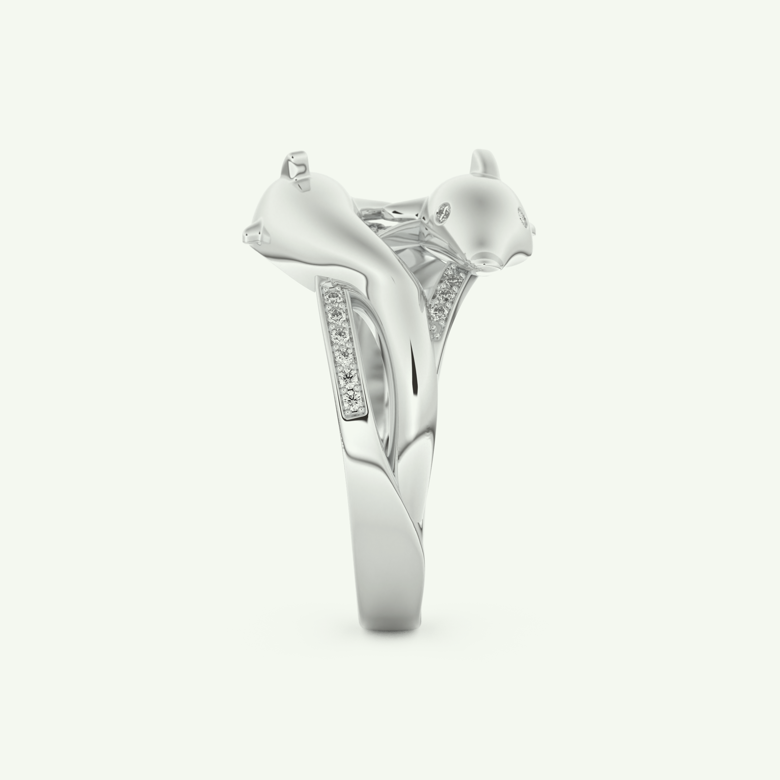 0.11 CT Round Cut Lab-Grown Diamond Wedding Band 18
