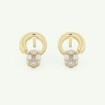 0.20 TCW Round & Emerald Lab-Grown Diamond Drop Earrings 1