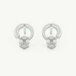 0.20 TCW Round & Emerald Lab-Grown Diamond Drop Earrings 9