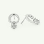0.20 TCW Round & Emerald Lab-Grown Diamond Drop Earrings 12