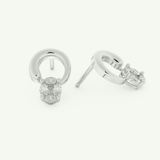 0.20 TCW Round & Emerald Lab-Grown Diamond Drop Earrings 12