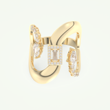 0.74 CT Round, Pear & Baguette Cut Lab-Grown Diamond Wedding Band