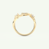 0.74 CT Round, Pear & Baguette Cut Lab-Grown Diamond Wedding Band