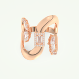 0.74 CT Round, Pear & Baguette Cut Lab-Grown Diamond Wedding Band