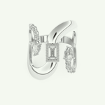 0.74 CT Round, Pear & Baguette Cut Lab-Grown Diamond Wedding Band 13
