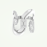 0.74 CT Round, Pear & Baguette Cut Lab-Grown Diamond Wedding Band