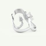 0.74 CT Round, Pear & Baguette Cut Lab-Grown Diamond Wedding Band