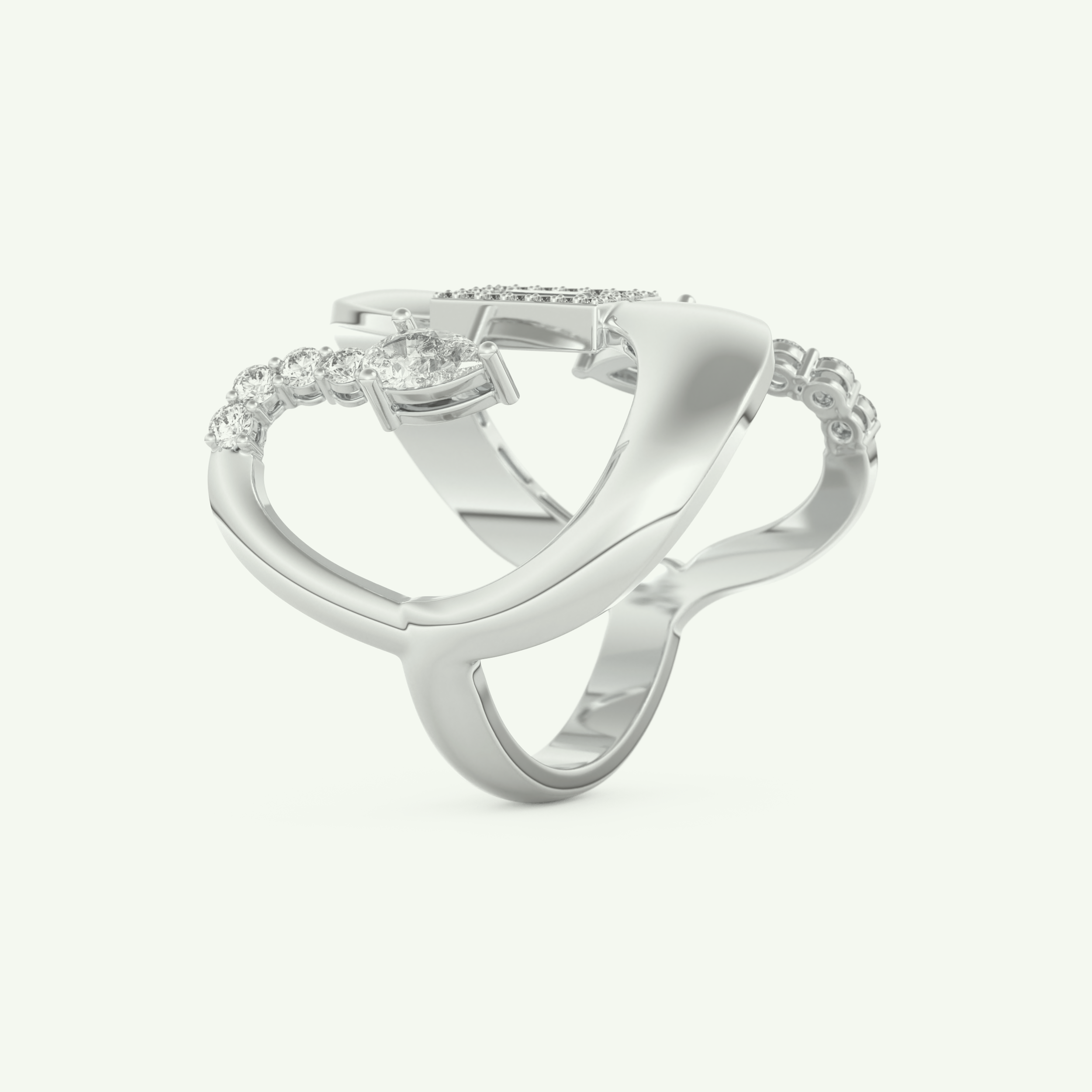 0.74 CT Round, Pear & Baguette Cut Lab-Grown Diamond Wedding Band 16