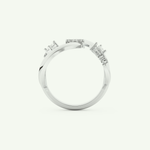 0.74 CT Round, Pear & Baguette Cut Lab-Grown Diamond Wedding Band 17