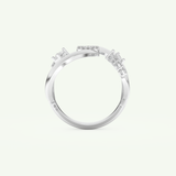 0.74 CT Round, Pear & Baguette Cut Lab-Grown Diamond Wedding Band