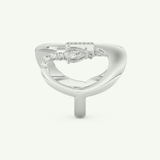 0.74 CT Round, Pear & Baguette Cut Lab-Grown Diamond Wedding Band 18