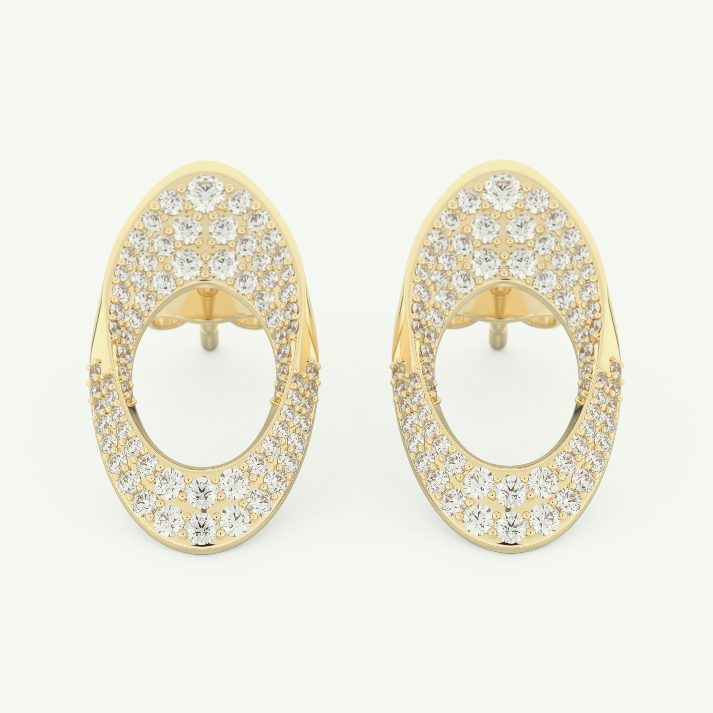 1.04 TCW Round Lab-Grown Diamond Hoop Earrings 1