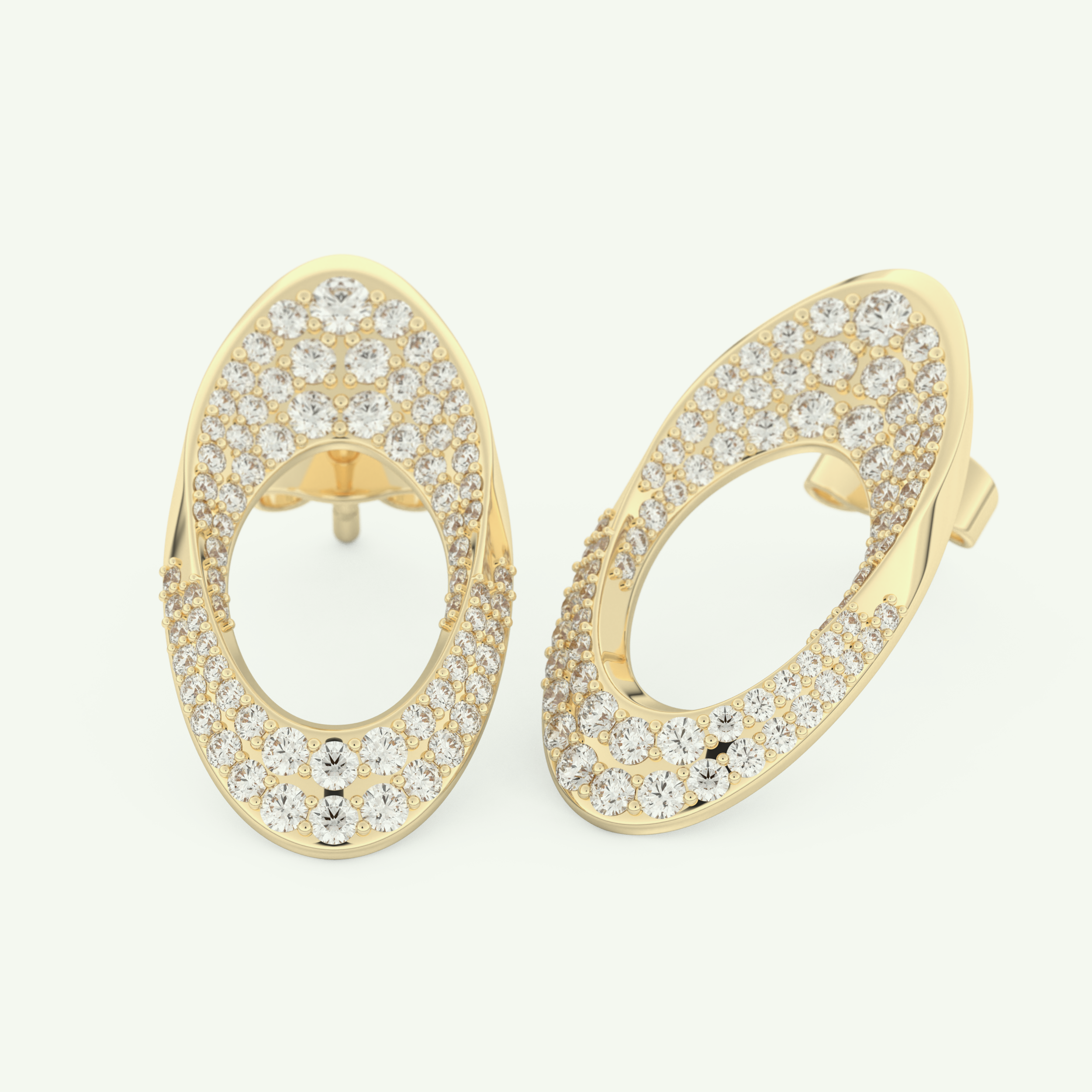 1.04 TCW Round Lab-Grown Diamond Hoop Earrings 2