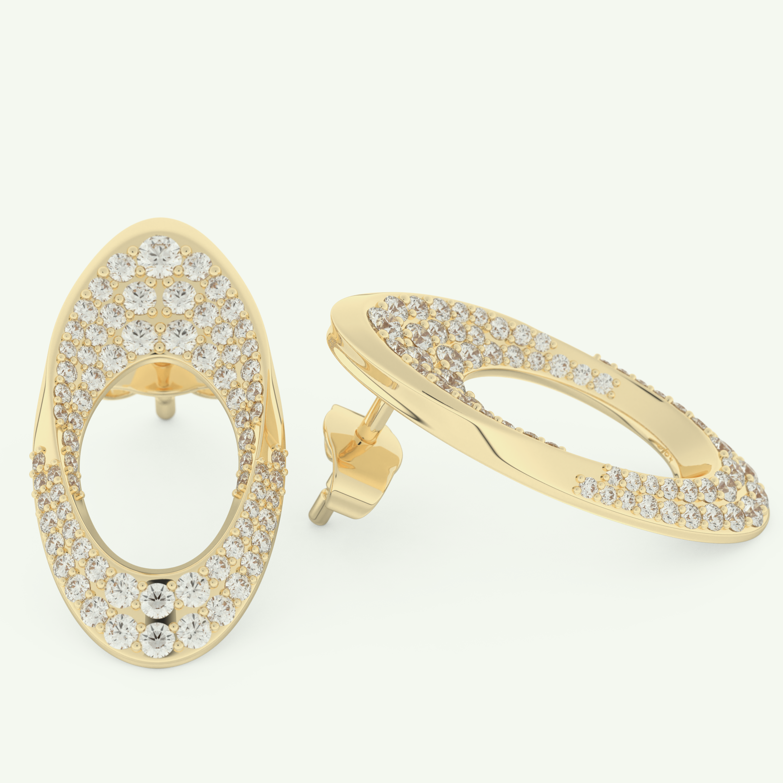 1.04 TCW Round Lab-Grown Diamond Hoop Earrings 3