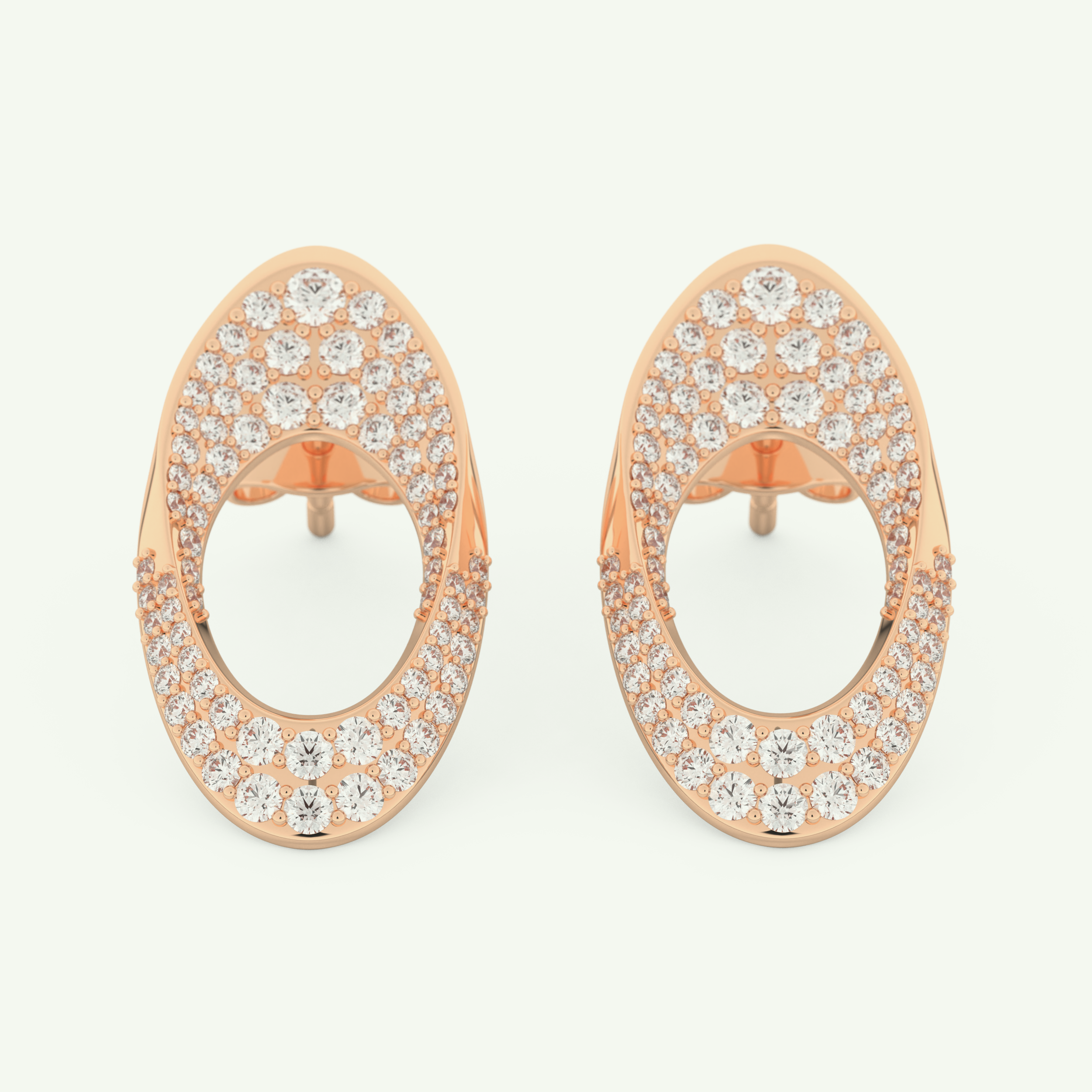 1.04 TCW Round Lab-Grown Diamond Hoop Earrings 5