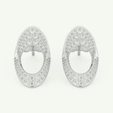 1.04 TCW Round Lab-Grown Diamond Hoop Earrings 9