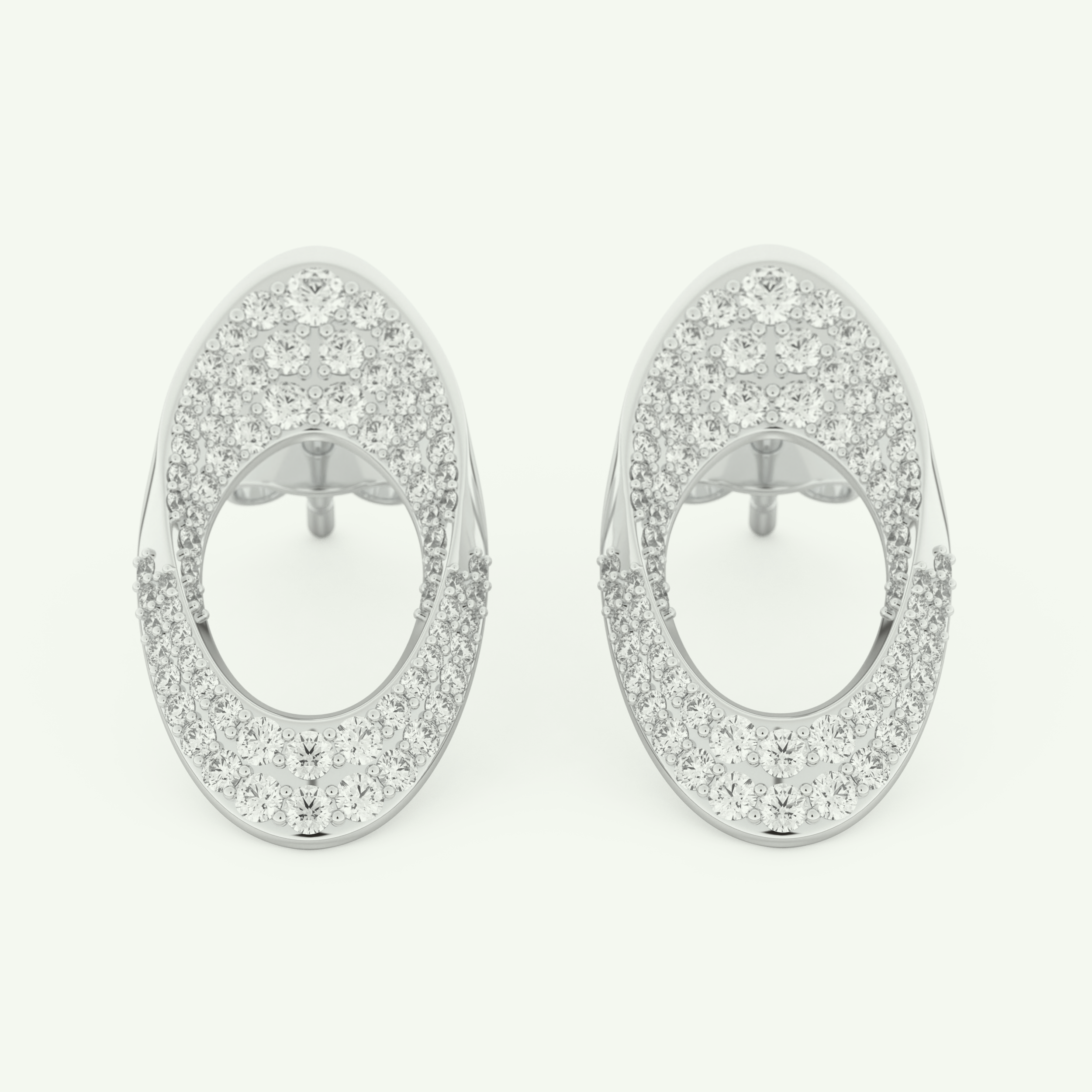 1.04 TCW Round Lab-Grown Diamond Hoop Earrings 9
