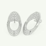 1.04 TCW Round Lab-Grown Diamond Hoop Earrings 10