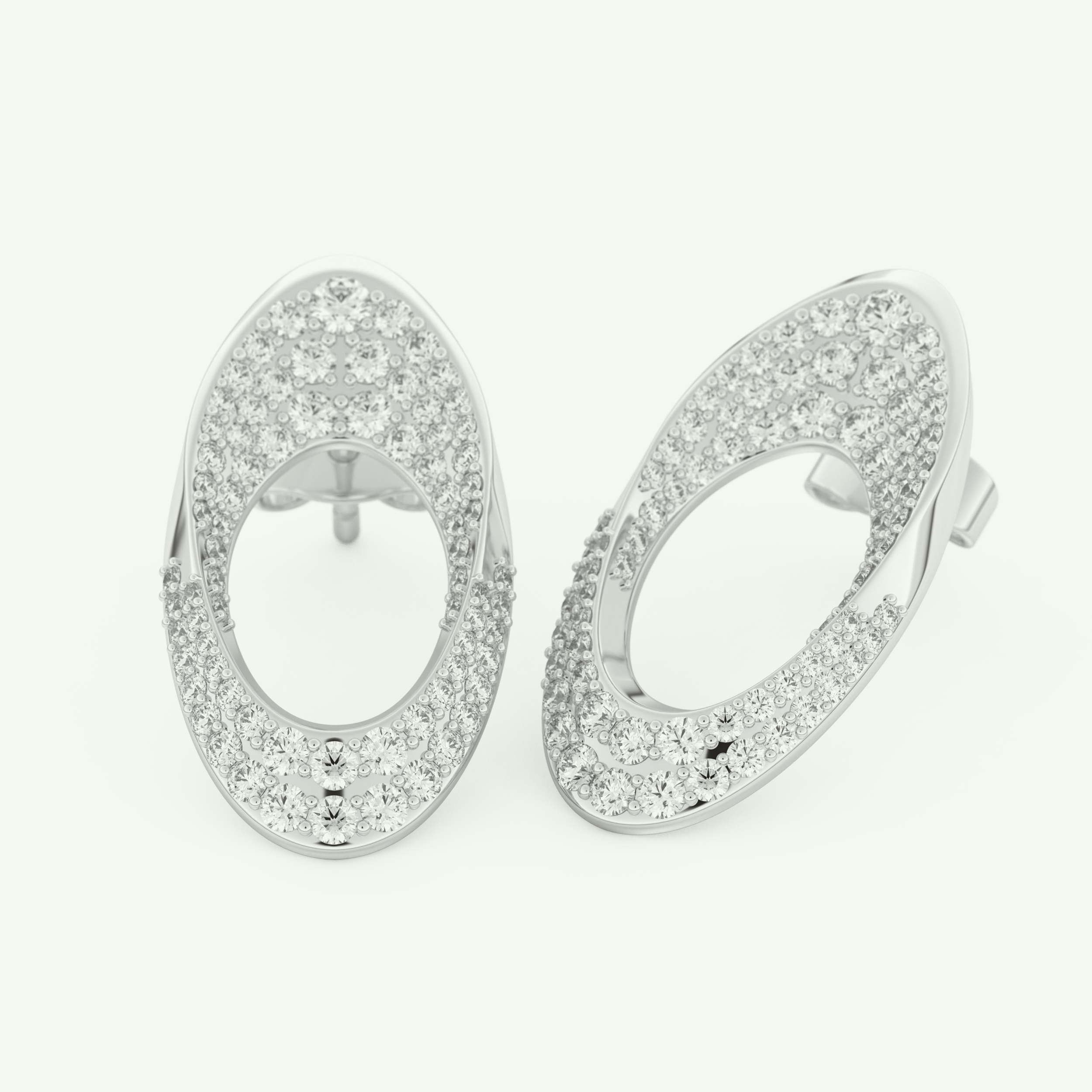 1.04 TCW Round Lab-Grown Diamond Hoop Earrings 10