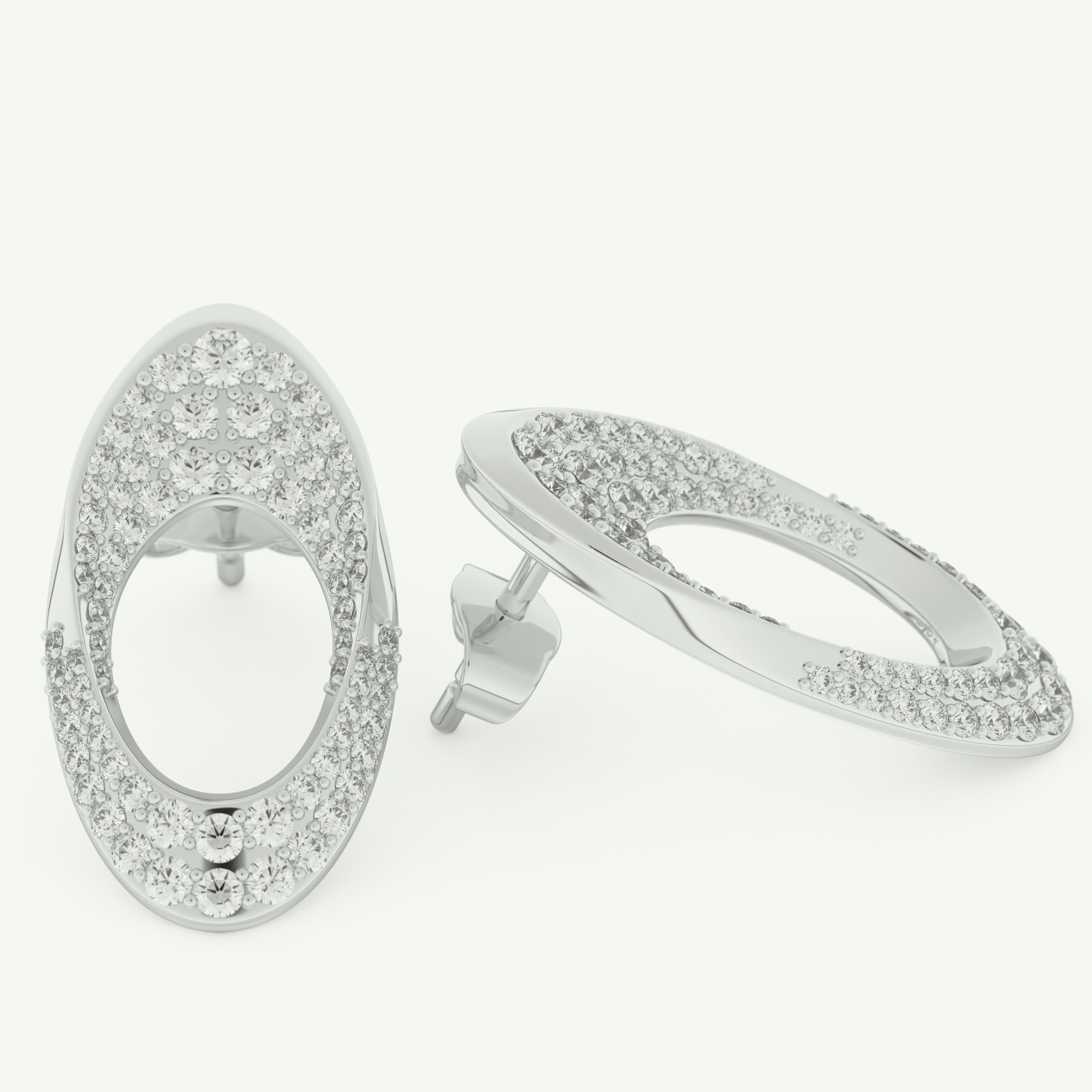 1.04 TCW Round Lab-Grown Diamond Hoop Earrings 11