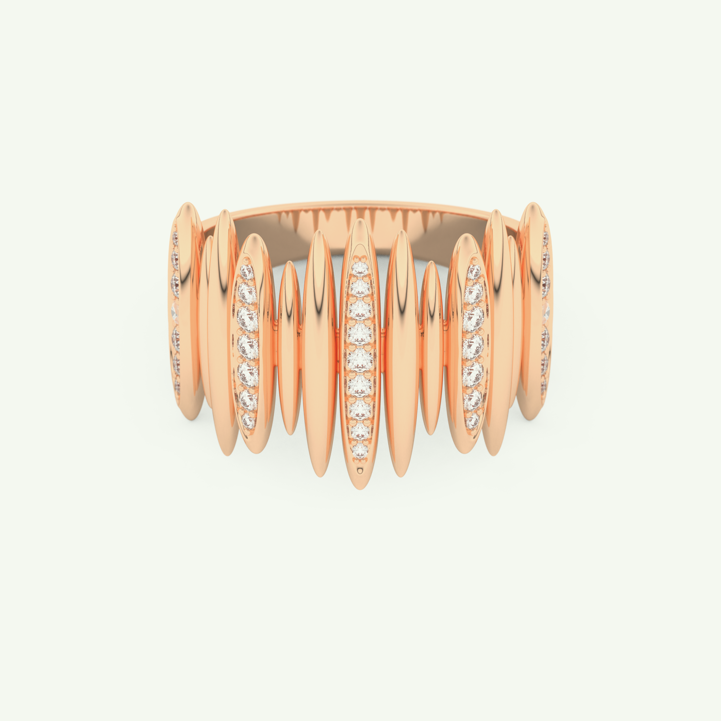 0.29 CT Round Cut Lab-Grown Diamond Wedding Band 7