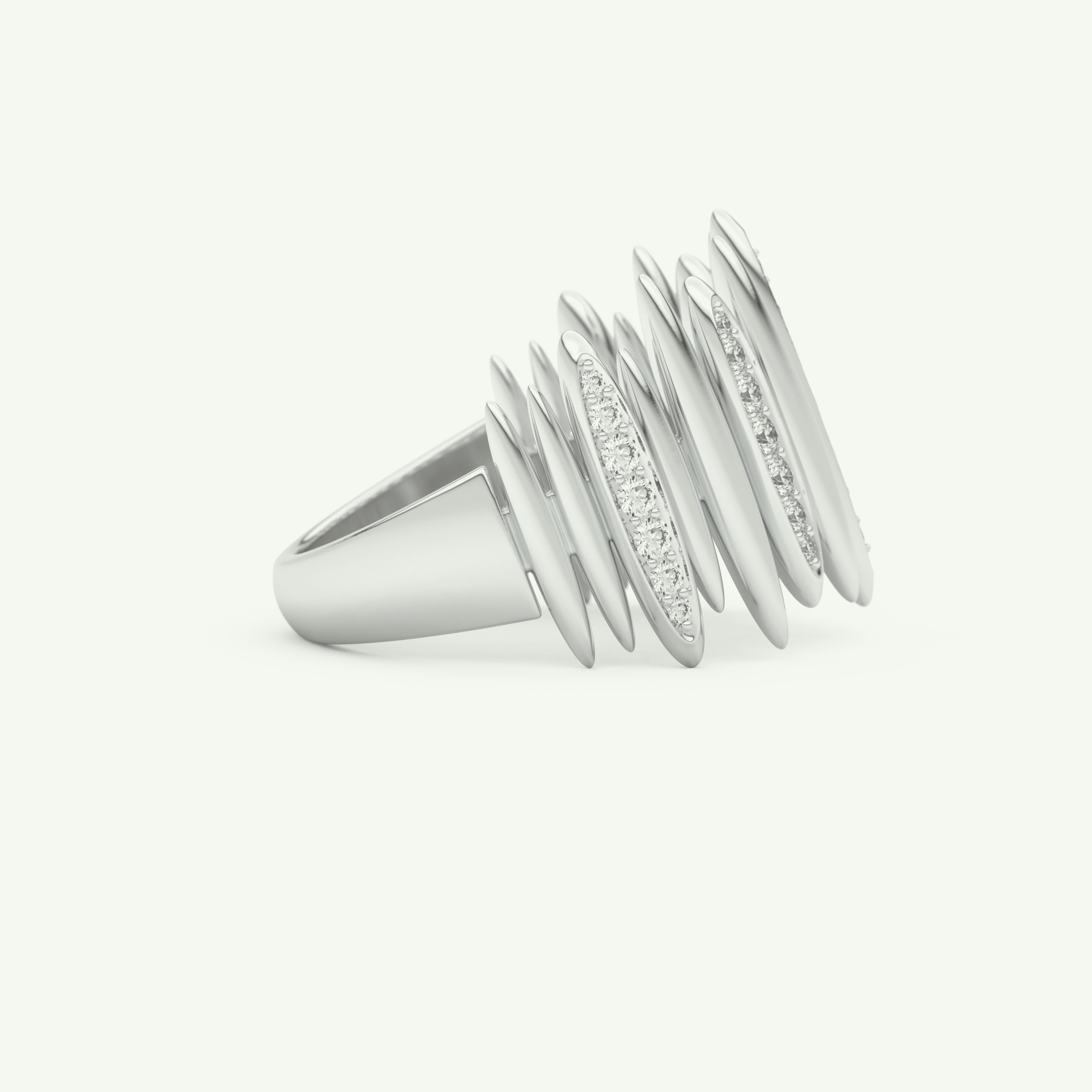 0.29 CT Round Cut Lab-Grown Diamond Wedding Band 14